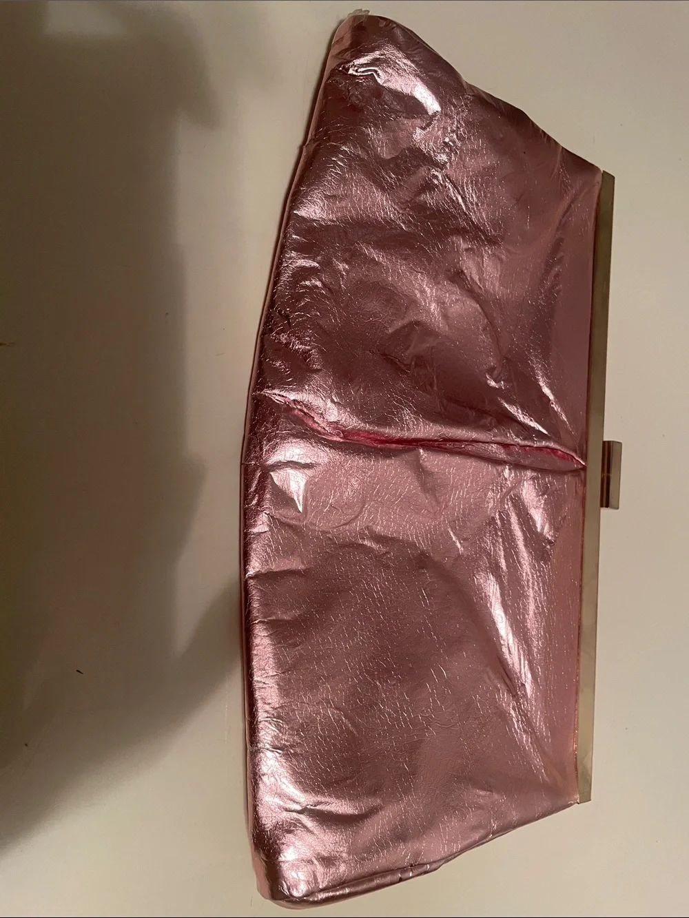 Michael Kors Metallic Rose Pink Clutch Wristlet